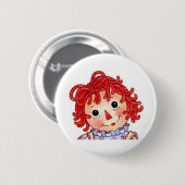 glimlachend gezicht ronde button 5,7 cm (Voorkant /achterkant)