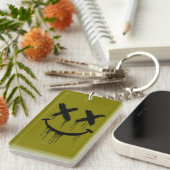 Glimlachend gezicht. sleutelhanger (Voorkant Rechts)