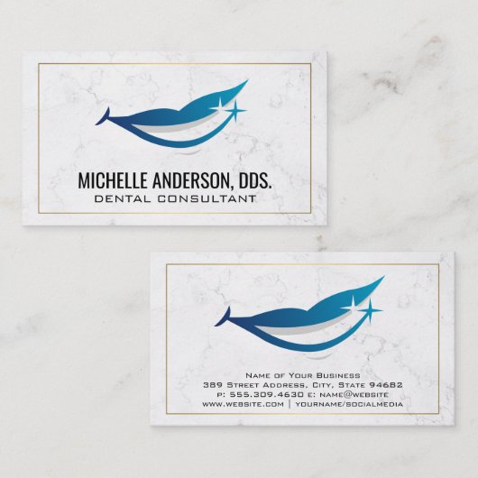 Glimlachend gezicht | Tandheelkundig Visitekaartje (Voorkant / Achterkant)