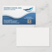 Glimlachend gezicht Tandheelkundige Logo | QR-code Visitekaartje (Voorkant / Achterkant)