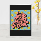 Glimlachend Gezichtspatroon – Schattigee Gele Glim Kaart (Gele Bloem)