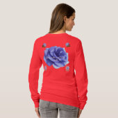Glimlachend hart rood t-shirt (Achterkant volledig)