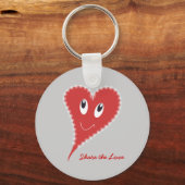 Glimlachend Hart Valentijnsdag Sleutelhanger (Voorkant)