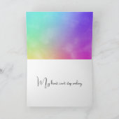 Glimlachend Hartelijk dank op Waterverf Bedankkaart (Binnen)