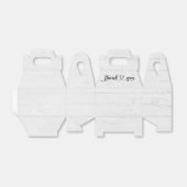 Glimlachend Hartelijk dank op witgekalkt hout Bedankdoosjes (Uitgevouwen)