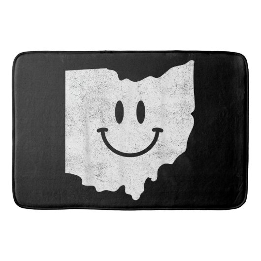 Glimlachend in OH - Grappig Ohio Happy Face Badmat (Voorkant)