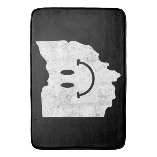 Glimlachend in OH - Grappig Ohio Happy Face Badmat (Voorkant Verticaal)