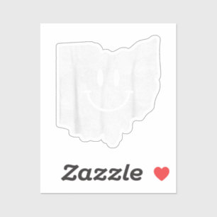 Glimlachend in OH - Grappig Ohio Happy Face Sticker