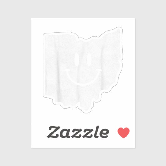 Glimlachend in OH - Grappig Ohio Happy Face Sticker (Vel)