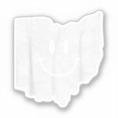 Glimlachend in OH - Grappig Ohio Happy Face Sticker (Voorkant)