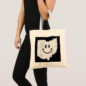 Glimlachend in OH - Grappig Ohio Happy Face Tote Bag (Voorkant (product))