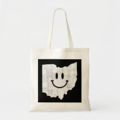 Glimlachend in OH - Grappig Ohio Happy Face Tote Bag (Voorkant)