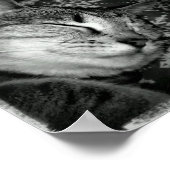 glimlachend indigoten B+W Poster (Hoek)