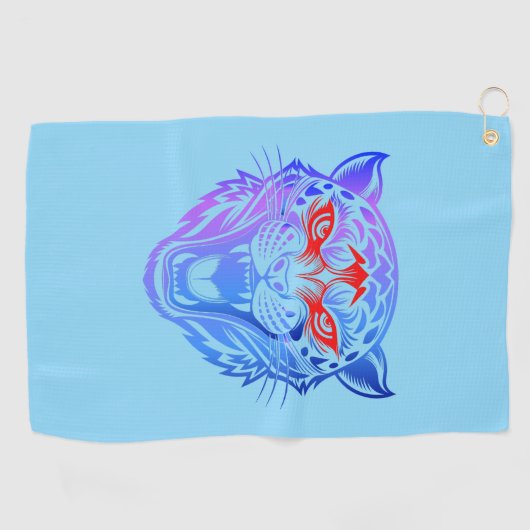 Glimlachend Kat Golfhanddoek (Horizontaal)