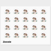 Glimlachend Kawaii-bruidspaar - Schattigee Sticker (Vel)