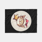 Glimlachend kerstkattenkostuum voor volwassenen en fleece deken (Voorkant (Horizontaal))