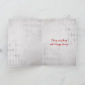 glimlachend kerstpolair beer feestdagen kaart (Binnen)