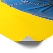 Glimlachend kind met rode hoofdtelefoon Autisme Ne Poster (Hoek)