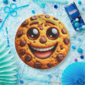 Glimlachend koekje. papieren bordje (Feest)