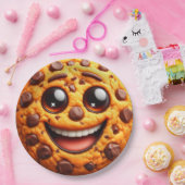 Glimlachend koekje. papieren bordje (Feest)