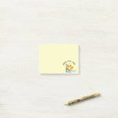 Glimlachend Kuiken met Tandheelkundig Slogan Post-it® Notes (Op bureau)