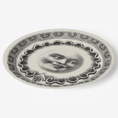  glimlachend Man in de motorbeige Papieren Bordje (Gekanteld)