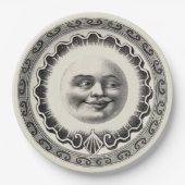  glimlachend Man in de motorbeige Papieren Bordje (Voorkant)