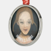 glimlachend meisje, Helene Schjerfbeck Metalen Ornament (Links)