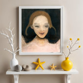 glimlachend meisje, Helene Schjerfbeck Poster