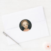 glimlachend meisje, Helene Schjerfbeck Ronde Sticker (Envelop)