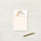 Glimlachend Meisje Kind tekening Post-It Notities Post-it® Notes (Op bureau)