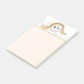 Glimlachend Meisje Kind tekening Post-It Notities Post-it® Notes (Schuin)