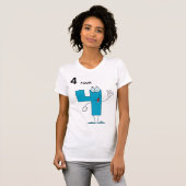 Glimlachend Nummer 4 Vrouwen T-shirt (Voorkant volledig)