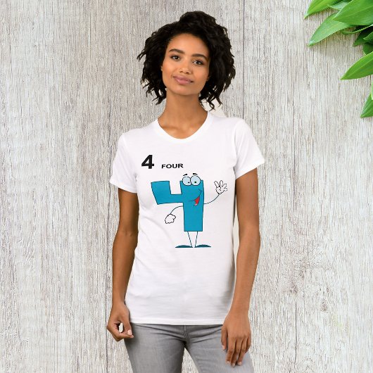 Glimlachend Nummer 4 Vrouwen T-shirt