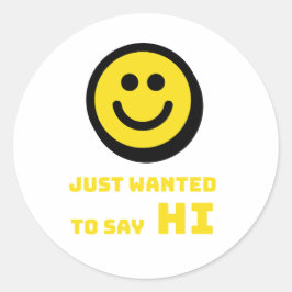 Glimlachend ontwerp ronde sticker