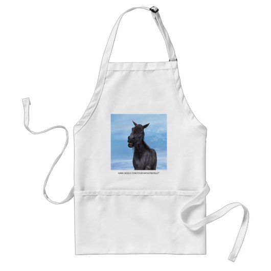 Glimlachend Paard Standaard Schort (Voorkant)