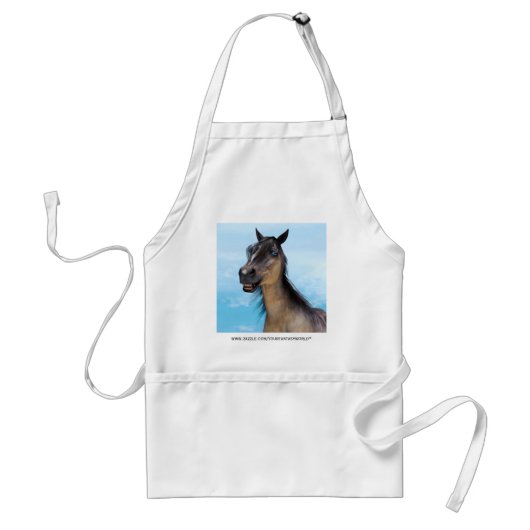 Glimlachend Paard Standaard Schort (Voorkant)