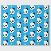 Glimlachend Panda Gezicht Inpakpapier – Schattig M (Vlak)