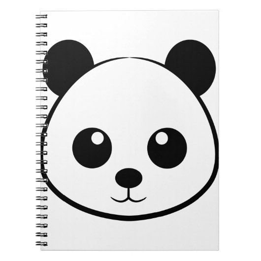 Glimlachend panda-gezicht notitieboek (Voorkant)