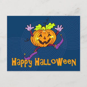 glimlachend pomkin Happy Halloween Briefkaart