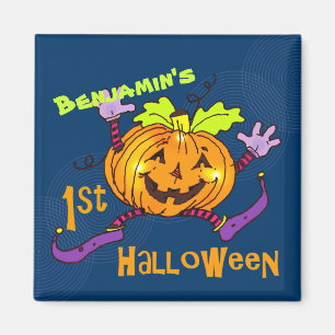 glimlachend pompoen 1st Halloween Magneet