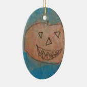 glimlachend pompoen, Halloween Kinder Art Waterver Keramisch Ornament (Rechts)