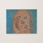 glimlachend pompoen, Halloween Kinder Art Waterver Legpuzzel (Horizontaal)