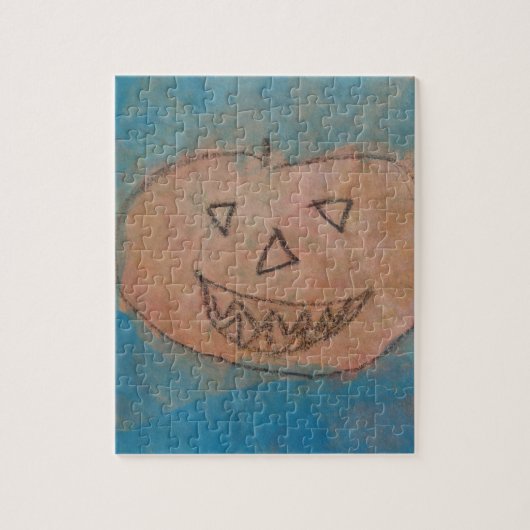 glimlachend pompoen, Halloween Kinder Art Waterver Legpuzzel (Verticaal)