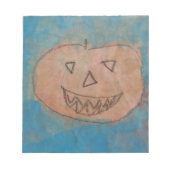 glimlachend pompoen, Halloween Kinder Art Waterver Notitieblok (Voorkant)