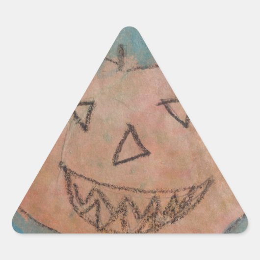 glimlachend pompoen, Halloween Kinder Art Waterver Sticker (Voorkant)