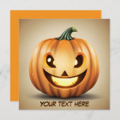 glimlachend pompoen kaart (Voorkant / Achterkant)