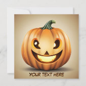 glimlachend pompoen kaart (Voorkant)