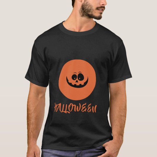 glimlachend pompoenhalloween t-shirt (Voorkant)