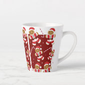 Glimlachend Rood Wit Geïllustreerd Gingerbread San Latte Mok (Rechts)